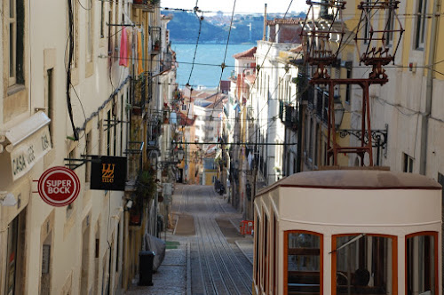 Trolley and little streets of Lisboa