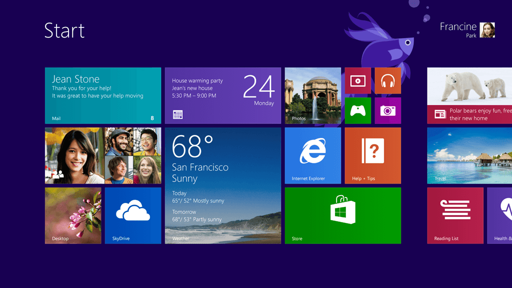 Windows 8 không có Start Menu