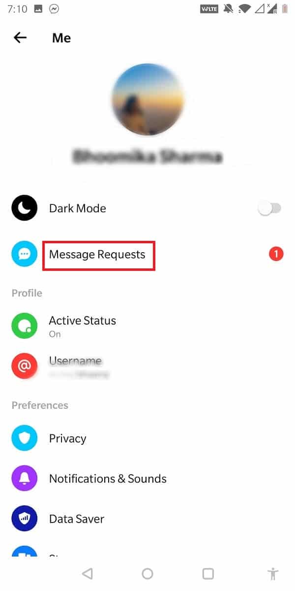 Sau đó nhấn vào ảnh hồ sơ của bạn và chọn các yêu cầu tin nhắn.  |  Cách bỏ qua và hủy bỏ qua tin nhắn trên Messenger