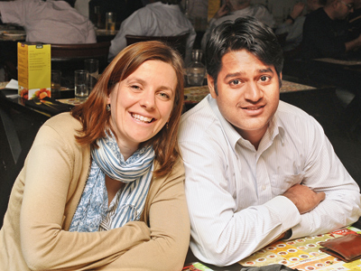 Marie and Ramkumar at a get-together party, held in Chennai.