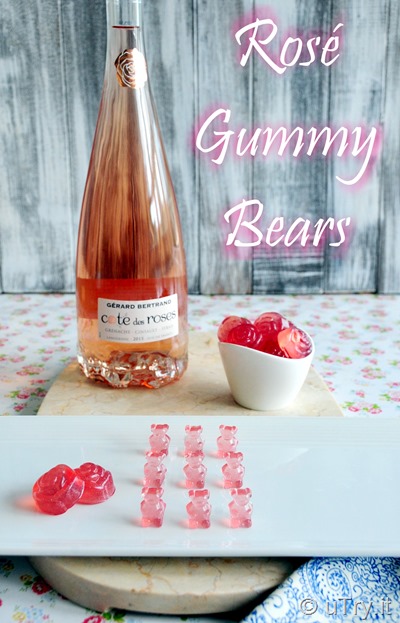 How to Make Rosé Gummy Bears.  They are yummy, shiny, and oh so glamourous! Check out the video tutorial here: http://YouTube.uTry.it   and Recipe here:  http://uTry.it