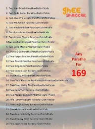 Ghee Shakkar menu 1