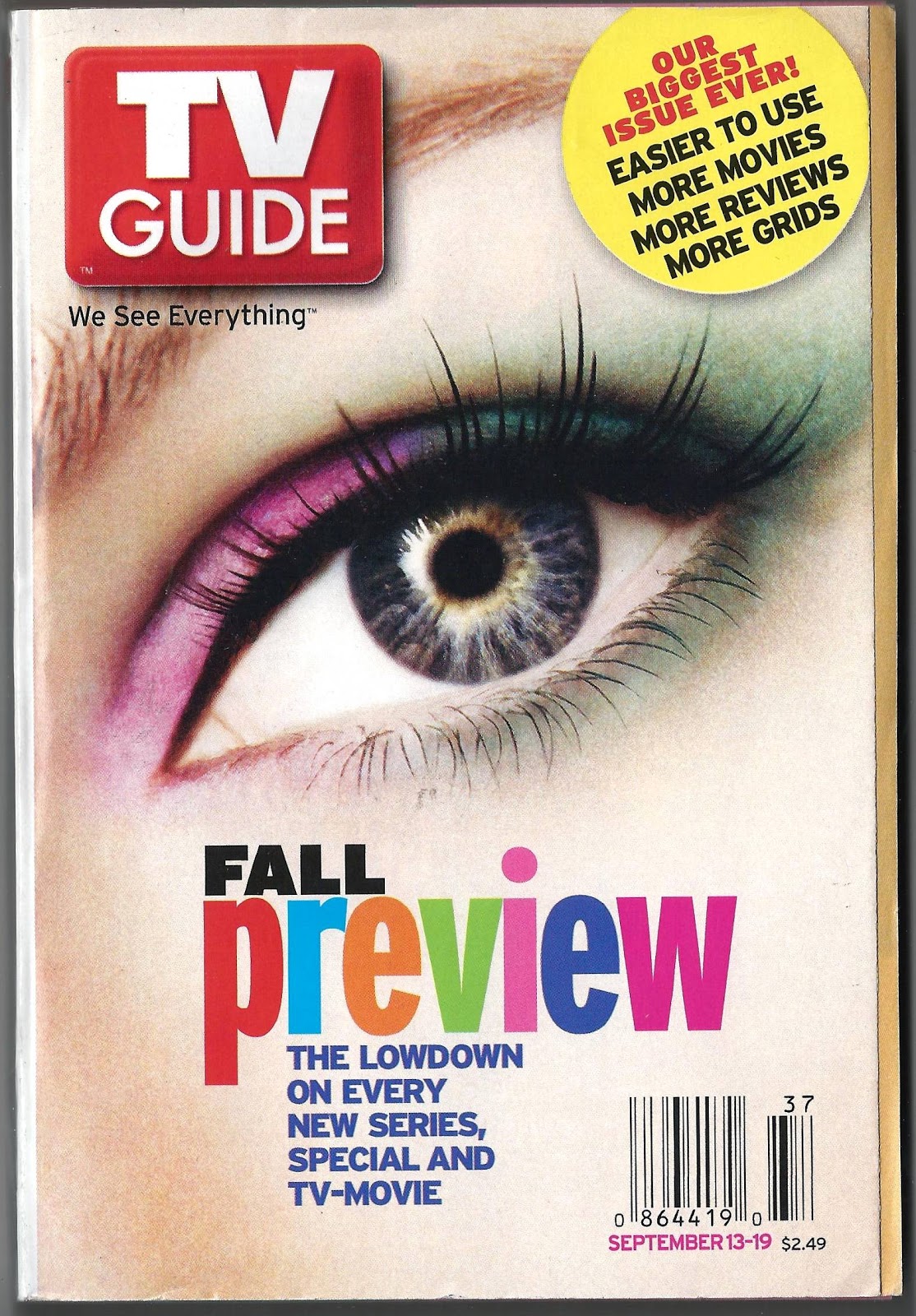 Past Print Tv Guide Fall Preview Covers