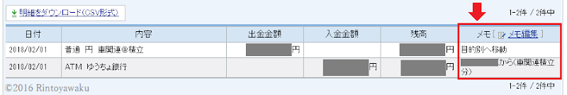 メモ機能の説明-2