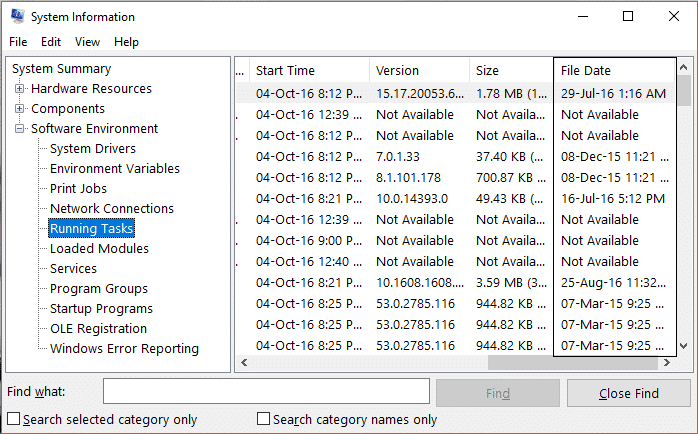 variable d'environnement logiciel exécutant des tâches