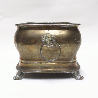 Vintage Brass Claw Footed Jardiniere