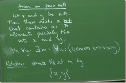 physics set theory axiom pair 1