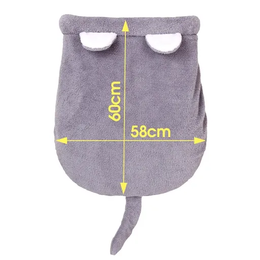 Warm Coral Fleece Cat Sleeping Bag Bed For Puppy Small Dog Pet Hairless Cat Mat Bed Kennel House Soft Warm Sleep Bed Pet