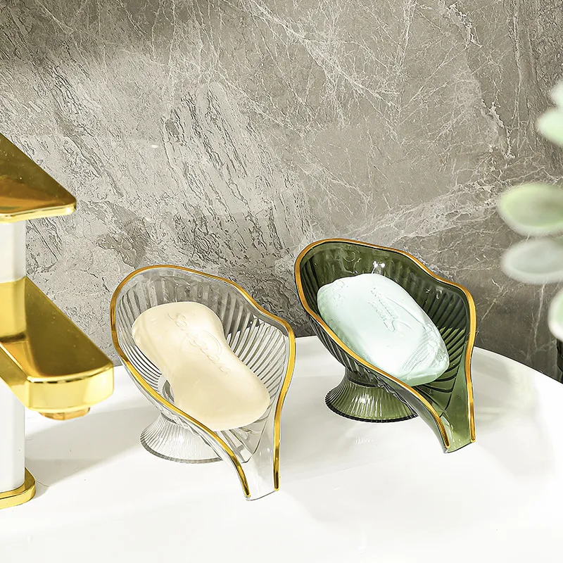 Jabonera de pie para baño, elegante y funcional, ideal para encimera. Mantiene el jabón seco y limpio, perfecta para el hogar.