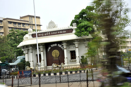 Telangana Secretariat, Tankbund, Basheer Bagh, Near NTR Gardens, Opposite Lumbini Park, Hyderabad, Telangana 500022, India, Local_Government_Offices, state TS