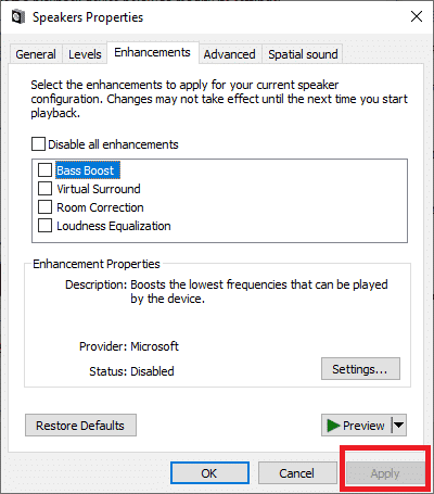 Cliquez sur Appliquer pour enregistrer les modifications |  Correction : réglage automatique du volume/le volume augmente et diminue