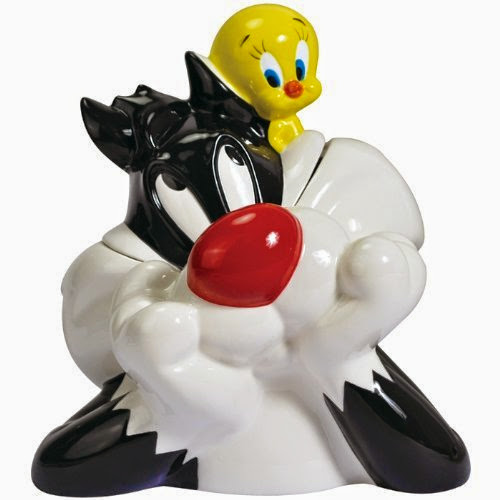  Westland Giftware Sylvester and Tweety Ceramic Cookie Jar, 10-Inch