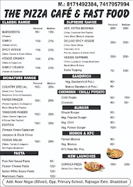 The pizza cafe & Fast Food menu 3