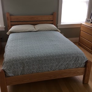 Full Size Custom Bed Frame in Oil & Wax Oak