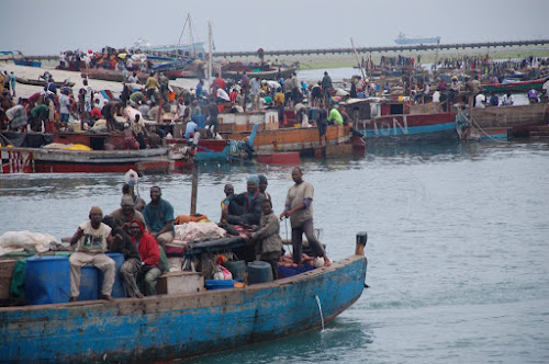 Crossing the water in Dar Es Salaam