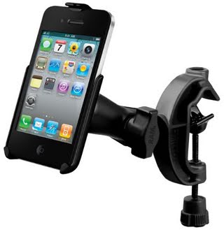 Ram Mount Universal Composite Clamp Mount for the Apple iPhone 4 & iPhone 4S Without Case, Skin or Sleeve - Mount - Non-Retail Packaging - Black