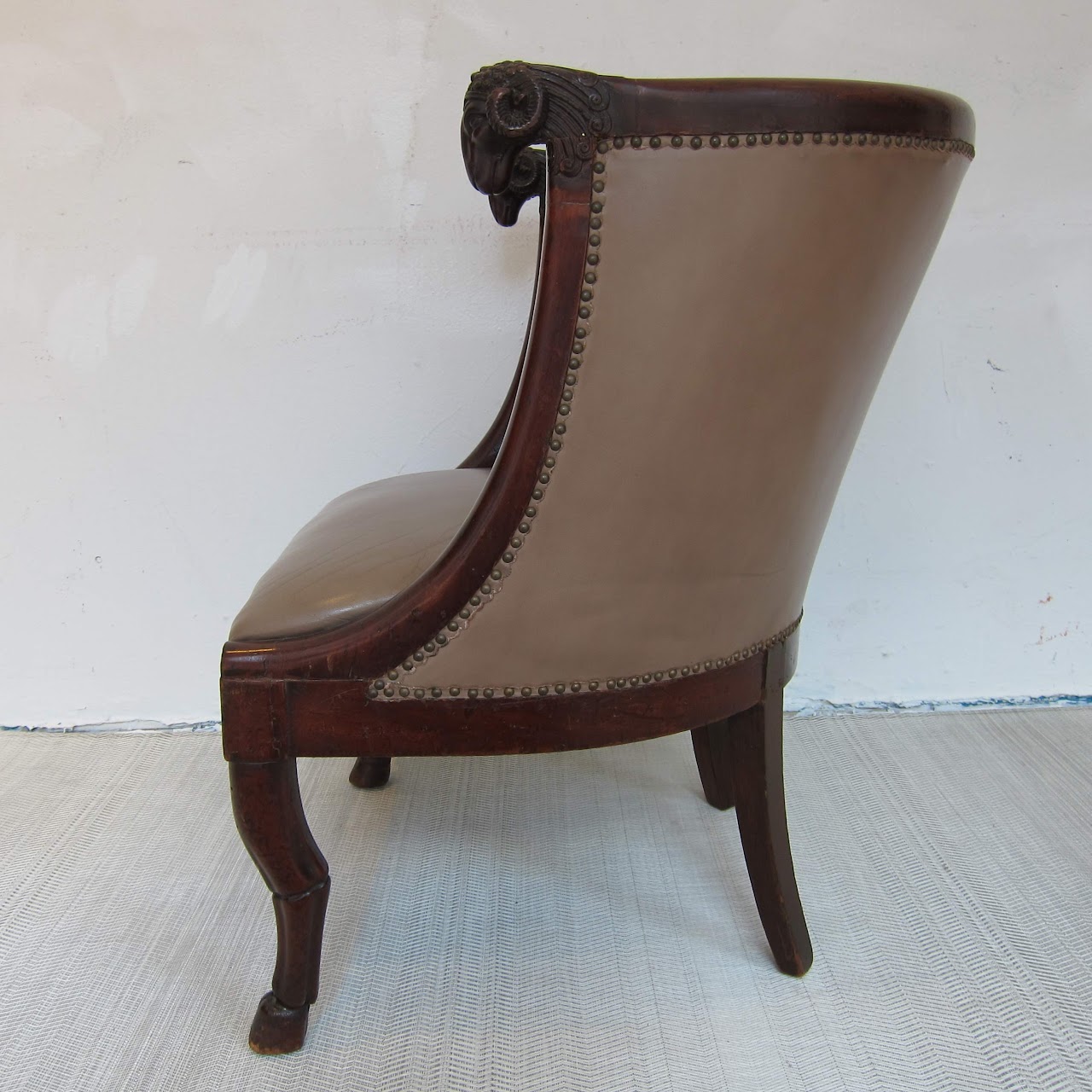 19th C. Ram's Head Barrel Back Chair #2