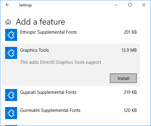 Cómo instalar y desinstalar herramientas gráficas en Windows 10