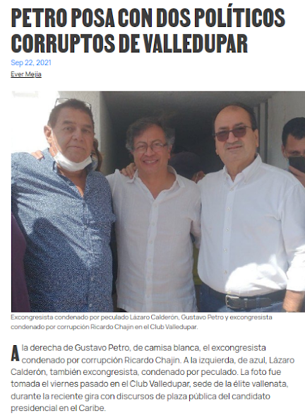 Petro posa con políticos corruptos