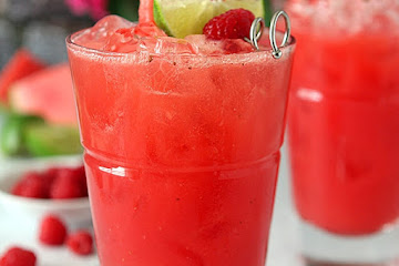 Watermelon Raspberry Cooler Cocktail