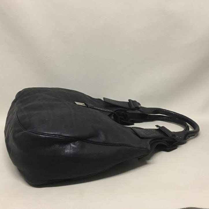 Lambertson Truex Black Leather Snakeskin Bag