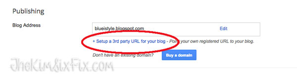 Adding third party URL to blogger