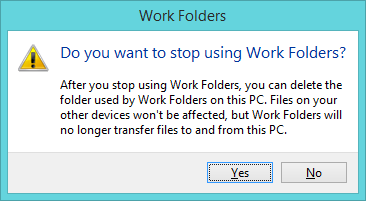 Windows 8.1、Work Folders、セットアップ