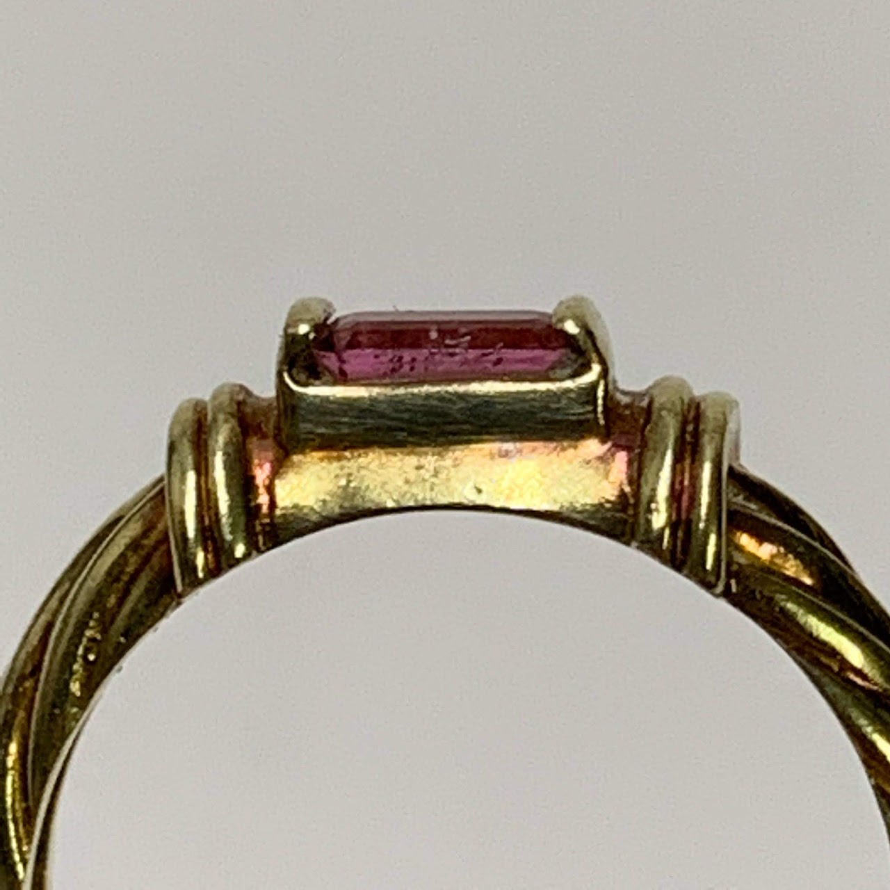 David Yurman 14 K & Pink Tourmaline Ring