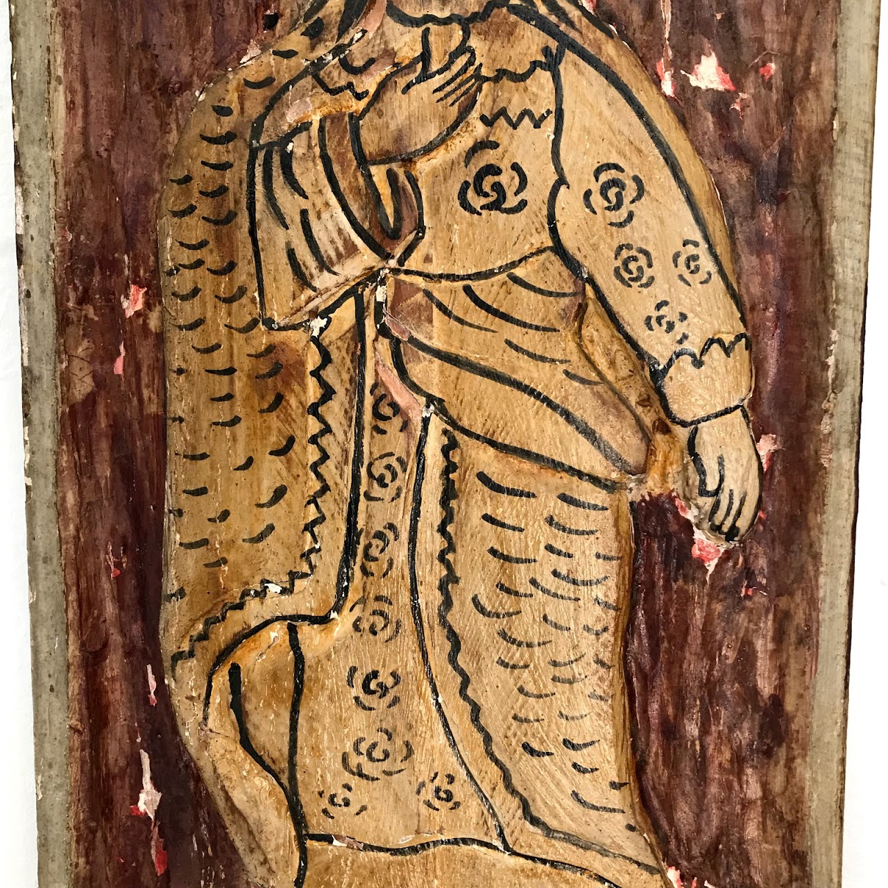 Carved Wood Primitive Iconography