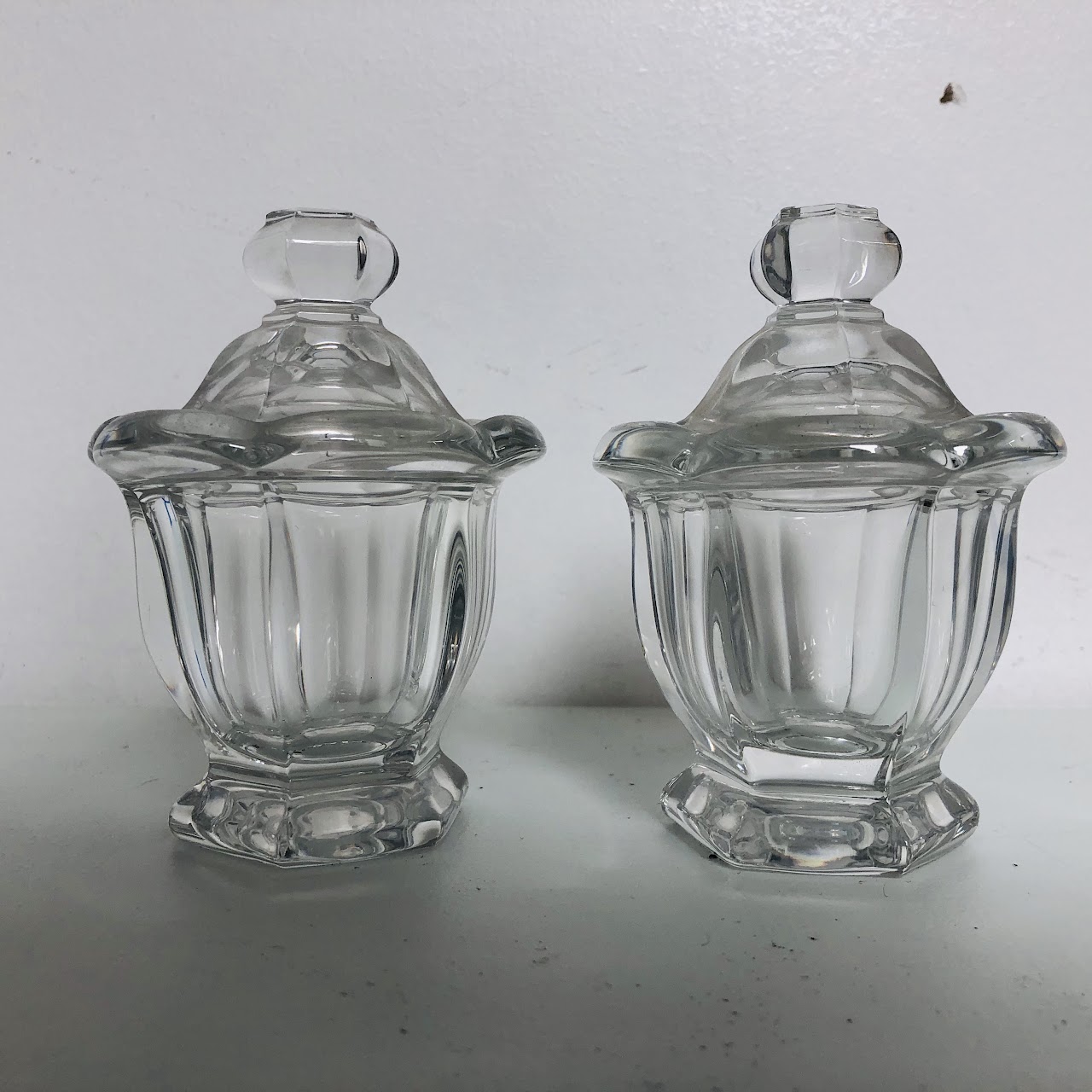 Baccarat Harcourt Mustard Jar Pair