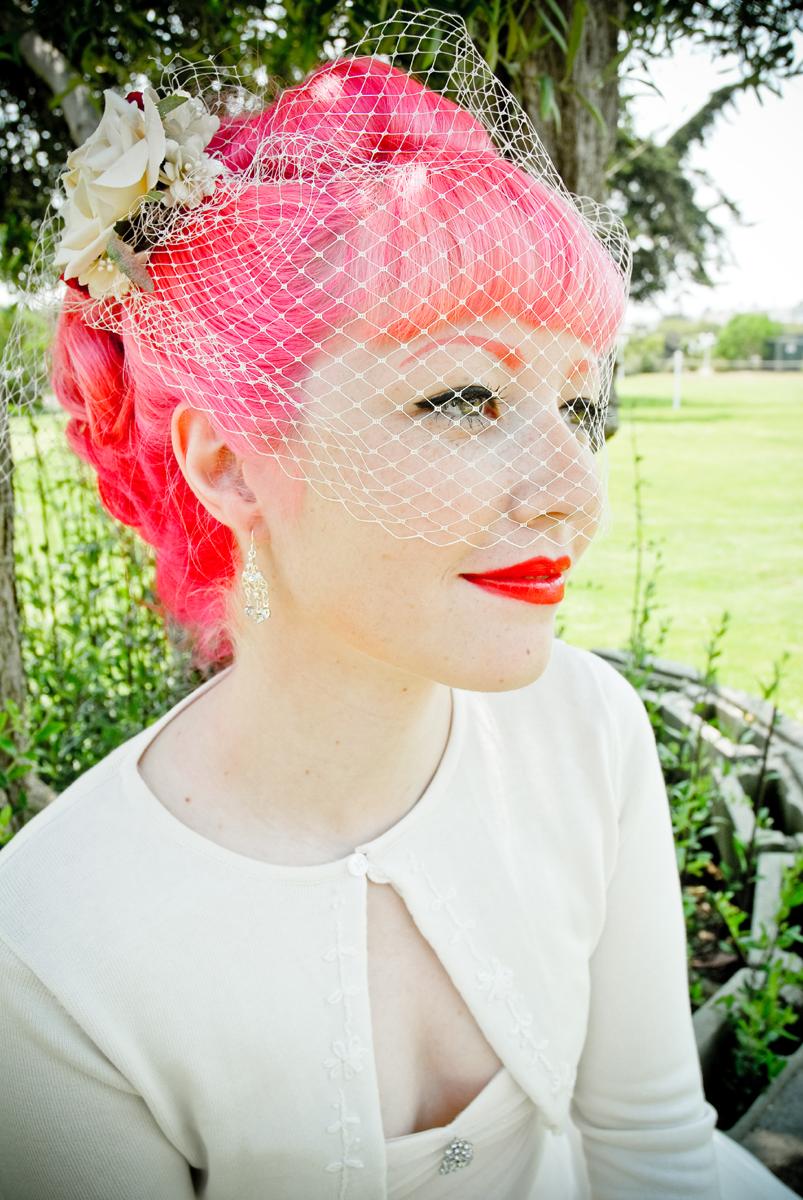 Pink Hair Wedding Veil. 20 Jan