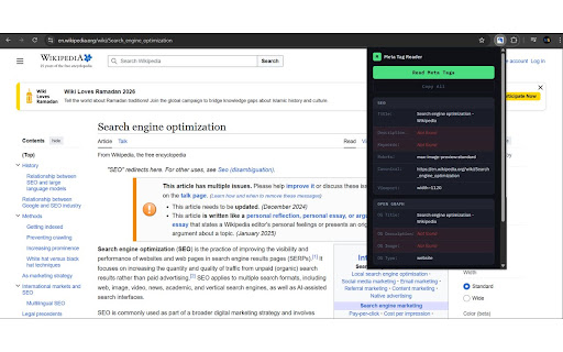 Meta Tag Reader screenshot 2