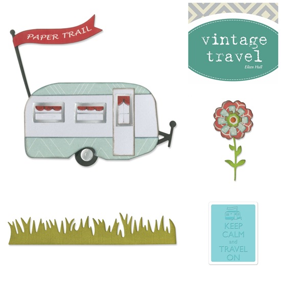 Vintage Travel by Eileen Hull  - fustelle Sizzix