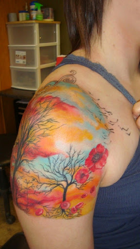 colorful cloud Tattoos