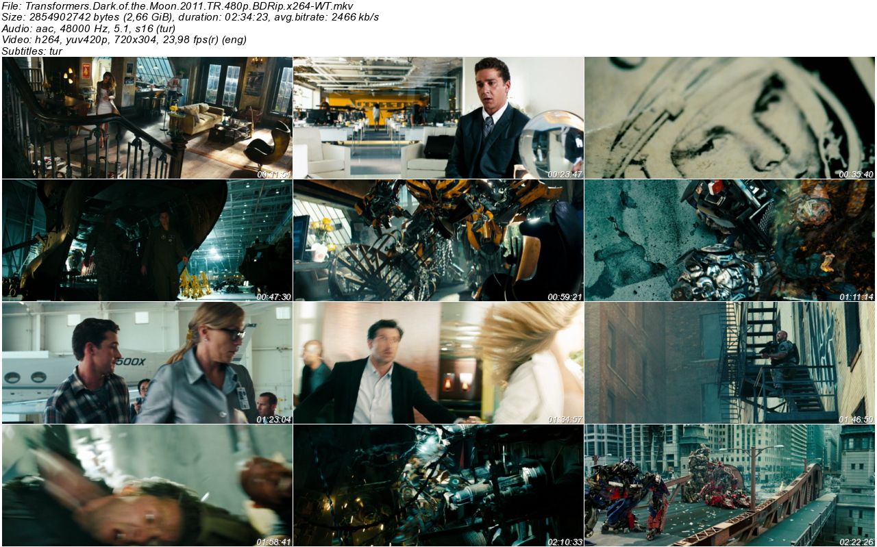 Transformers: Dark of the Moon 2011 BluRay 480p 720p