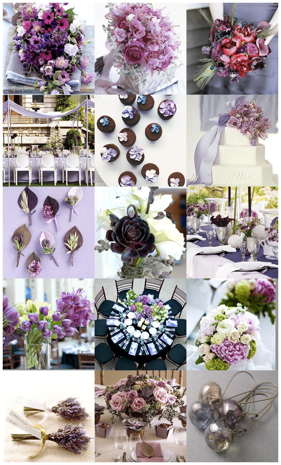 purple and grey wedding