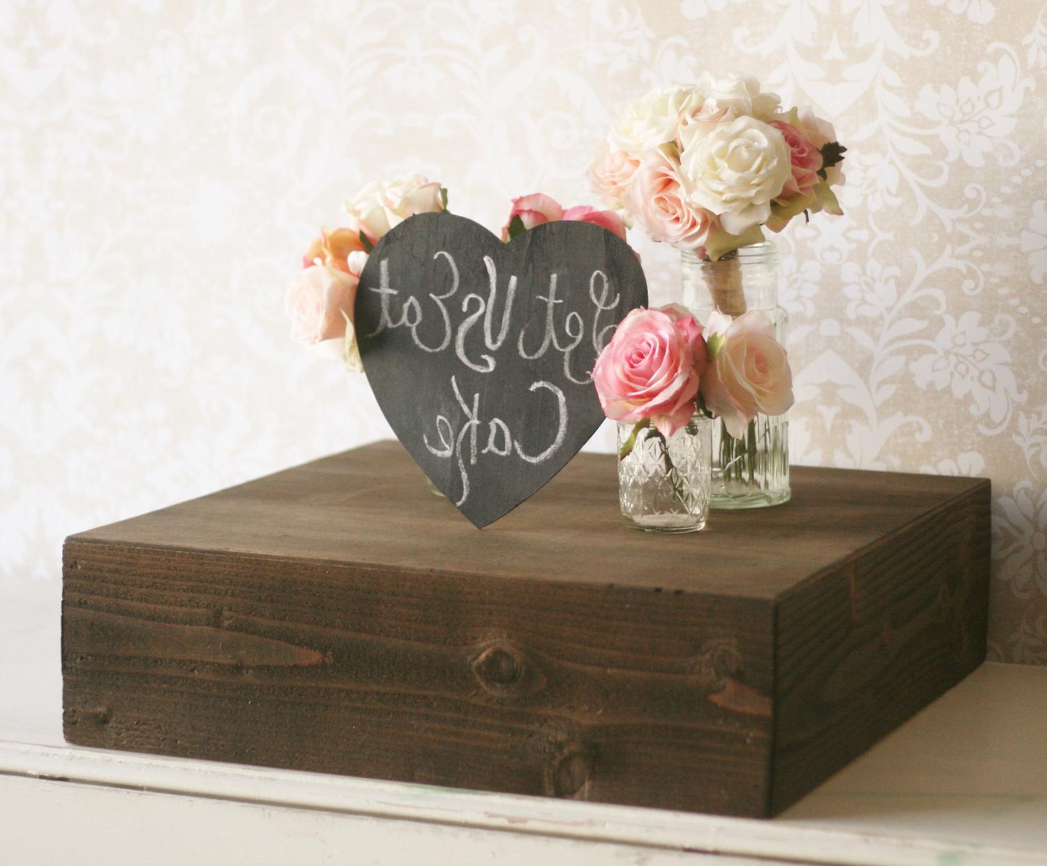 Rustic Wood Cake Stand Country Barn Wedding Decor. From braggingbags