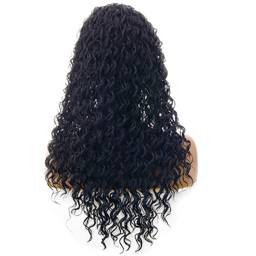 Title 3, Small Roll Black Turban Wig Synthetic Fiber Hea...