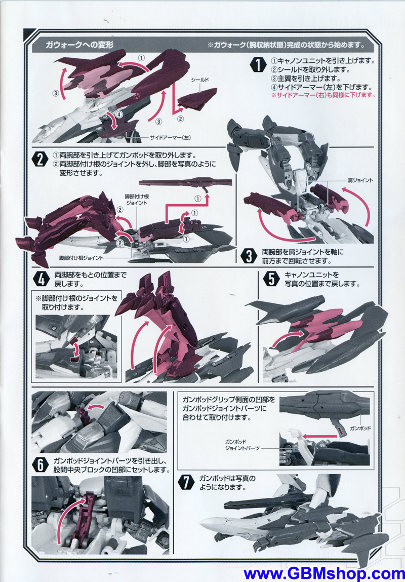 Bandai DX YF-29 Durandal Transformation Manual Guide