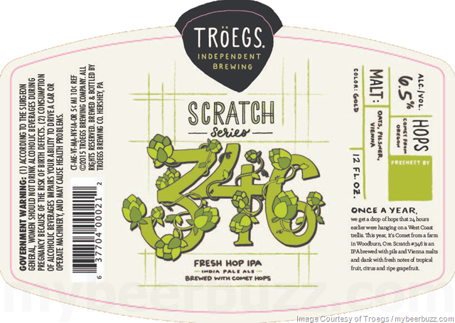 Troegs Scratch 346 Fresh Hop IPA Coming Soon