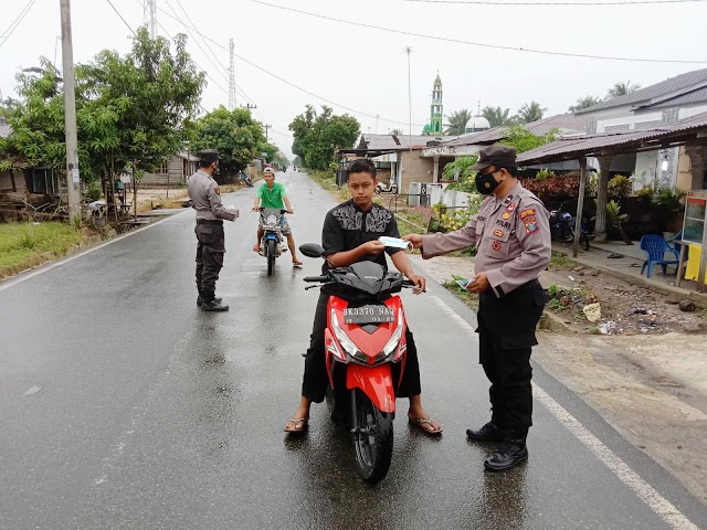 Polsek Sipispis Laksanakan Ops Yustisi Penanganan Civid-19