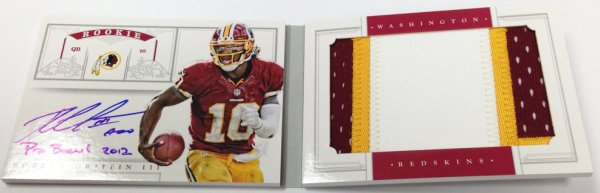 2012 Panini National Treasures Robert Griffin III Jumbo Auto RC