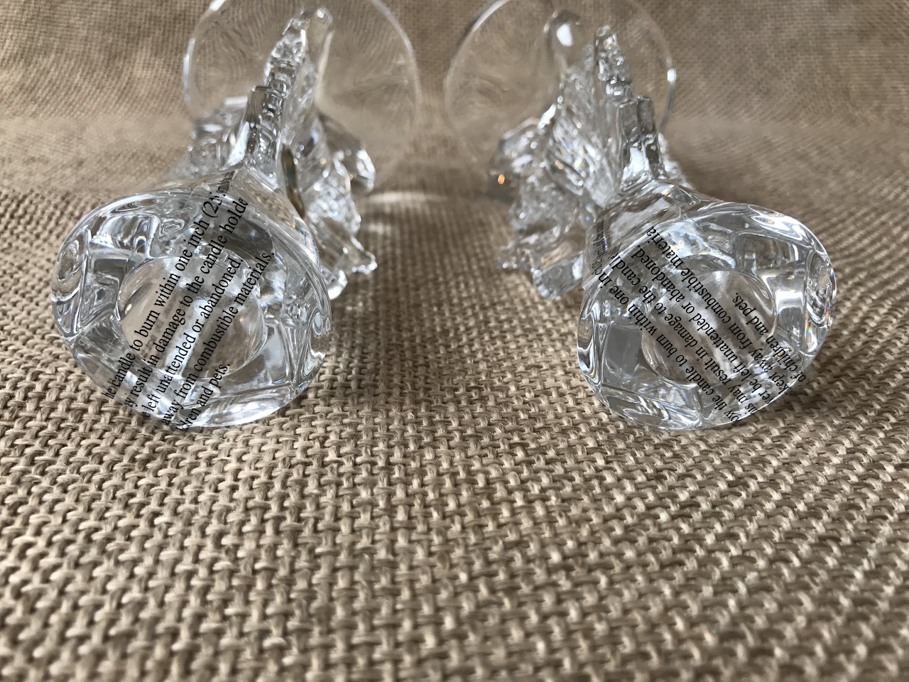 Waterford Seahorse Candle Holder Pair