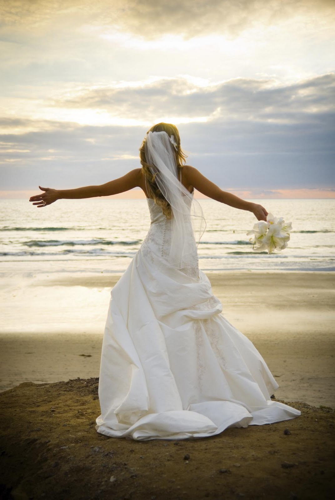 Bride, beach wedding, wedding,