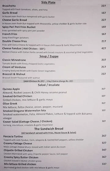 La Sicilia Bistro & Patisserie menu 