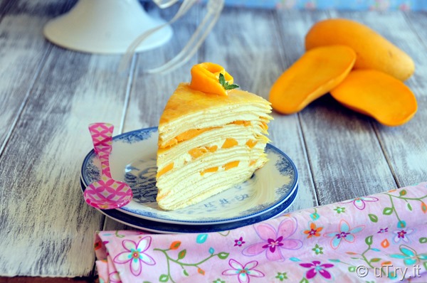 How to Make Mango Crêpe Cakes 芒果法式薄餅千層蛋糕 with step-by-step video tutorial.  http://uTry.it