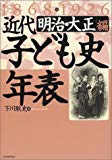 近代子ども史年表 1868‐1926明治・大正編