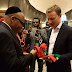 PHOTO: Nnamdi Kanu presents Biafra flag to EU parliament, set to storm United Nations