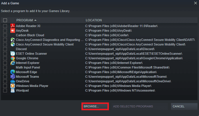 En la ventana Agregar un juego, seleccione el juego de Microsoft que desea agregar a Steam.  Cómo agregar juegos de Microsoft a Steam usando UWPHook