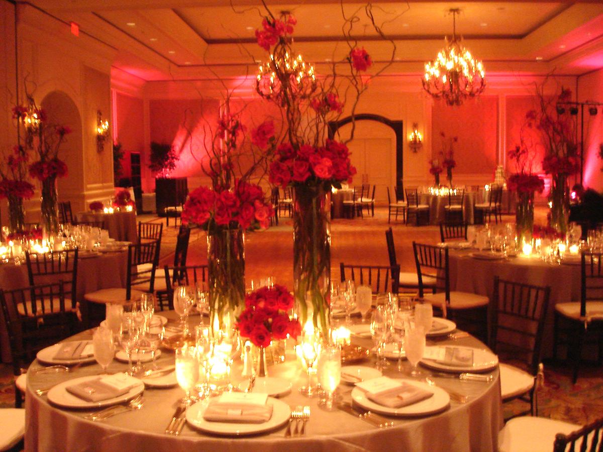 pink and orange wedding